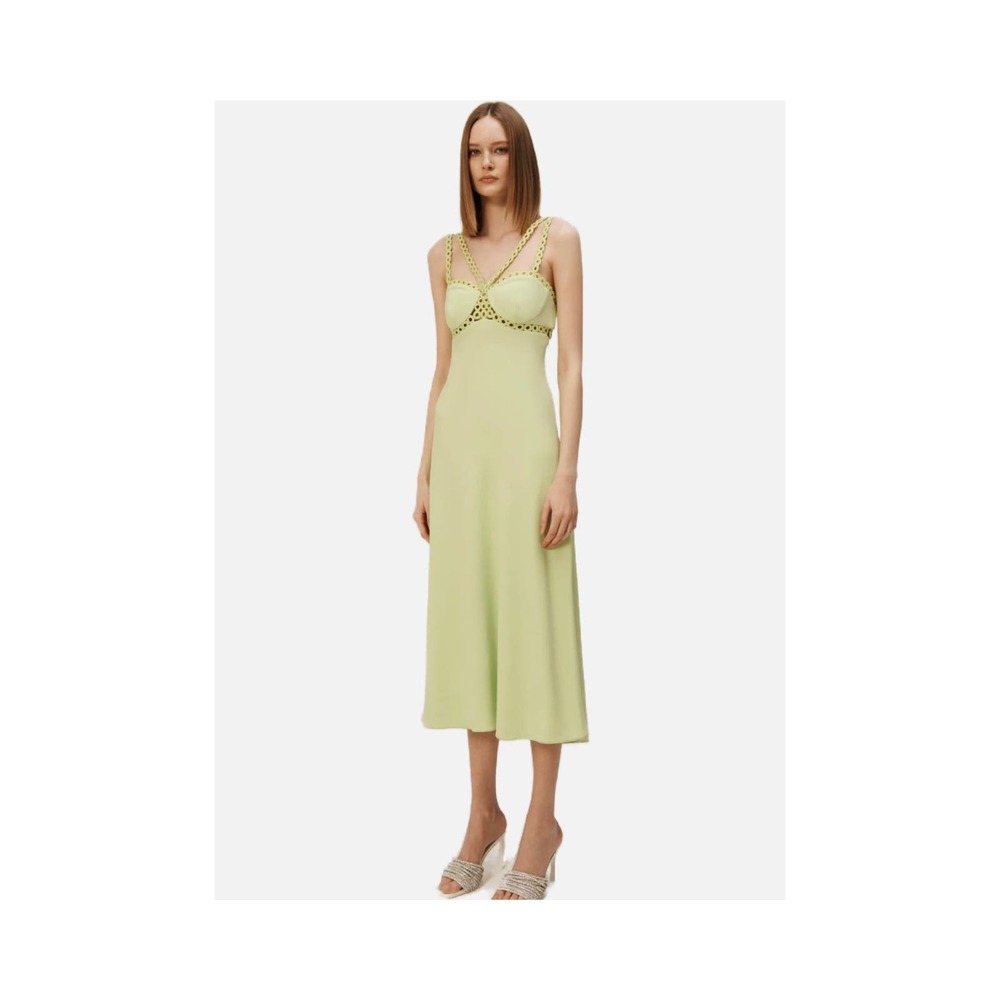 SIMKHAI SEVILLA CROCHET RING MIDI DRESS SIZE 6